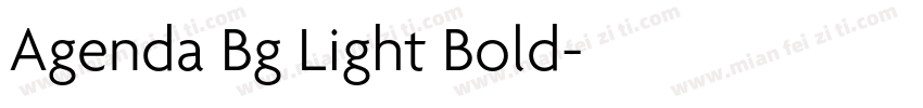 Agenda Bg Light Bold字体转换